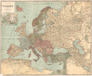 A20-A27 Kaart van Europa , ca. 1918